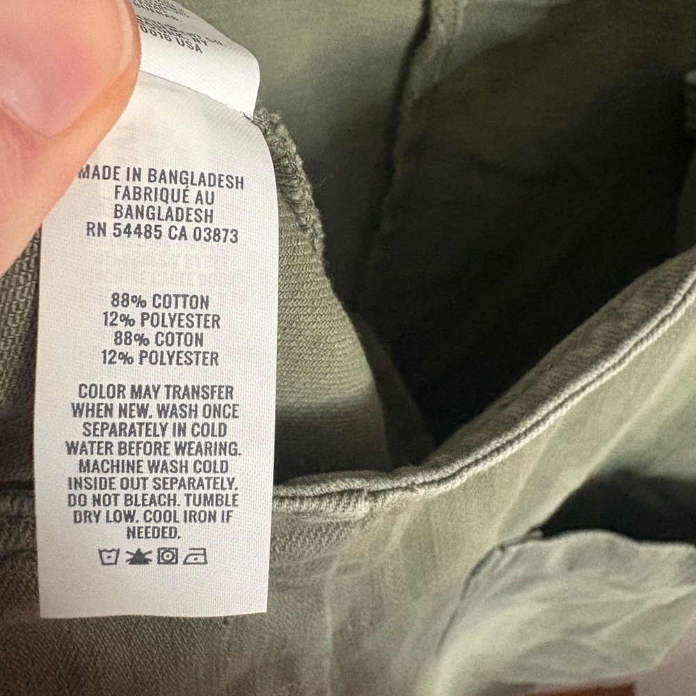 Aerie Olive Green Cotton Overalls Size L - Picture 15 of 16